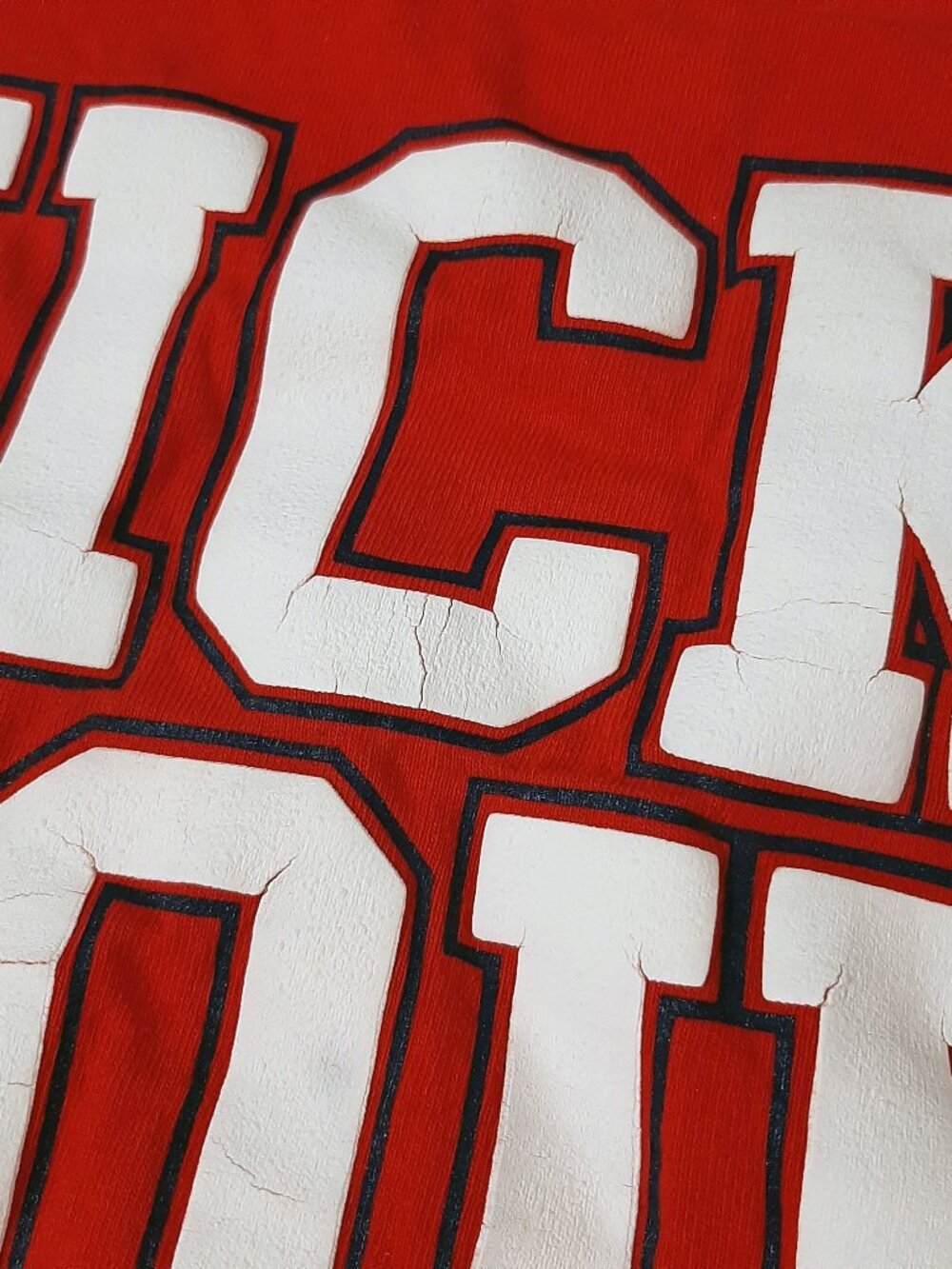 vintage Disney Mickey Mouse Spirit Jersey adult large red gold graphic spellout - Picture 7 of 10